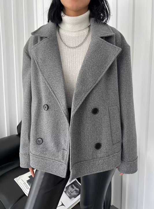 100% Kokvilnas īss mētelis